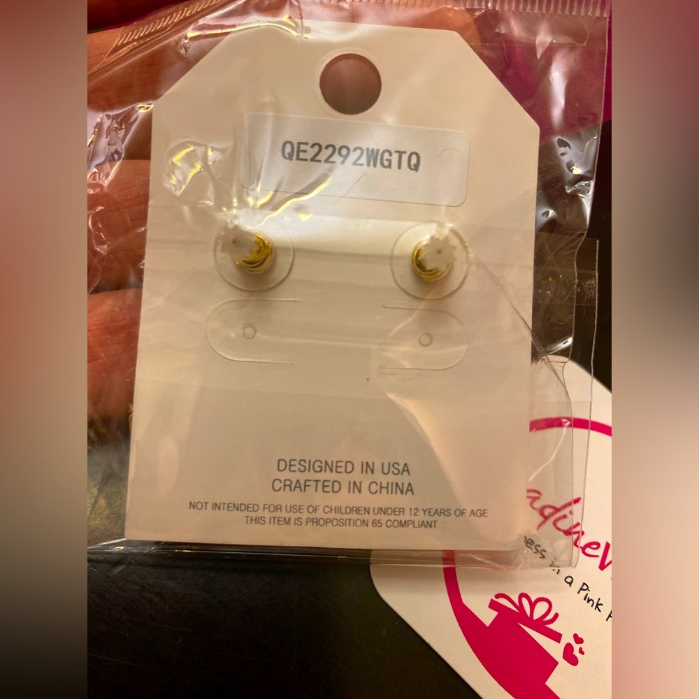 NWT Nadine West Pomina Gold Turquoise Ear Earrings - Picture 5 of 7